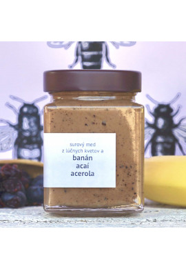 raw honey with banana, acaí and acerola