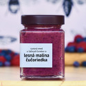 med s lesnými malinami a čučoriedkami